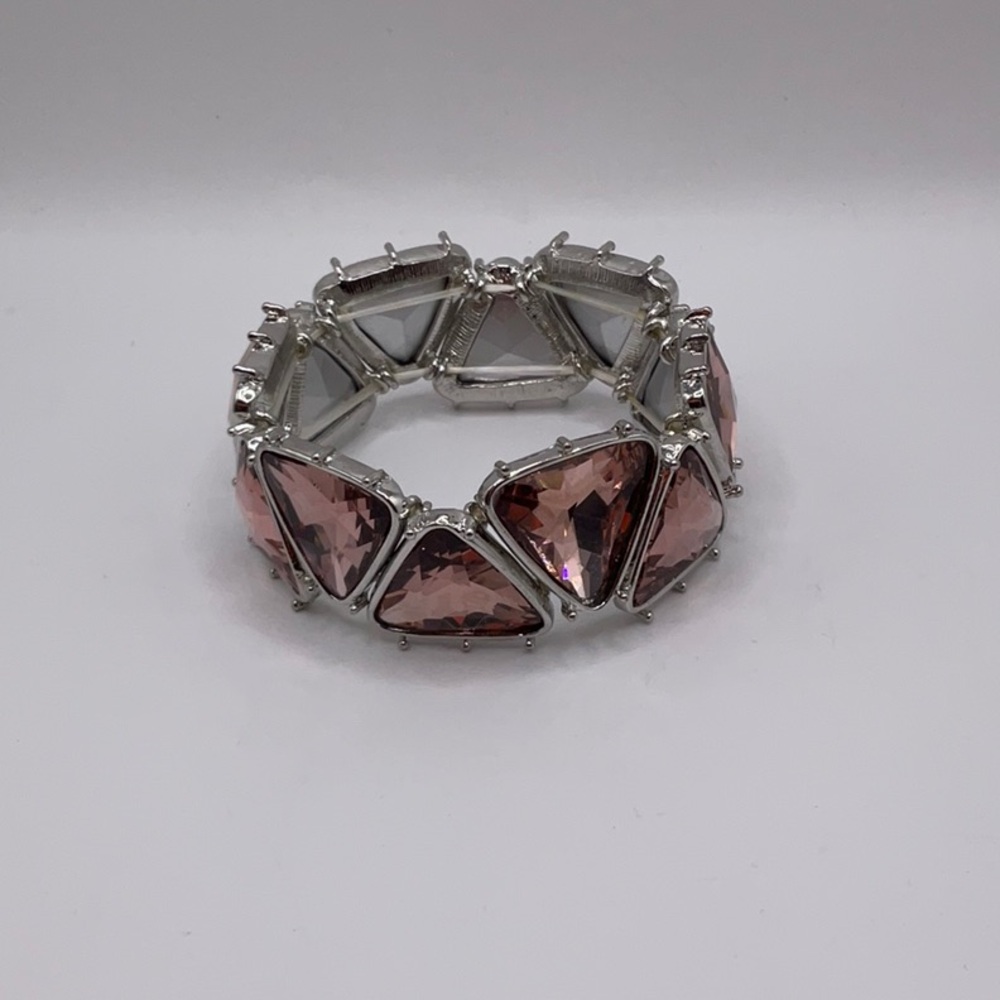 Elegant Pink and Silver Women's Bracelet